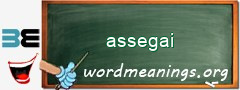 WordMeaning blackboard for assegai